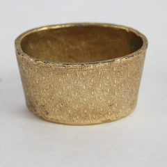 Vintage Florenza Gold-Tone Metal Pill Box Missing Lid