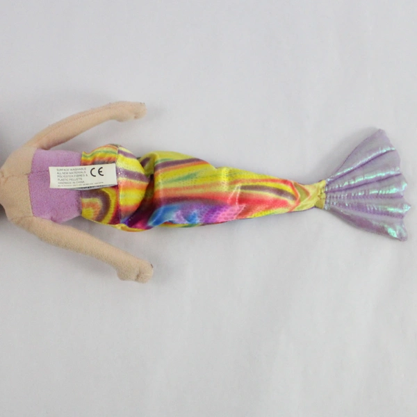 Aurora Sea Sparkles Mermaid Doll Plush Purple Rhinestone Accent Brunette Hair