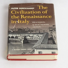 The Civilization of the Renaissance in Italy Jacob Burckhardt 1954 Vintage Book