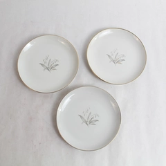 Vintage Kaysons China Set of 3 Golden Rhapsody 6" Bread & Butter Plates