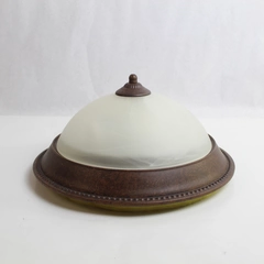 Frosted Glass Dome Ceiling Light Fixture LC0463RB Untested As Is