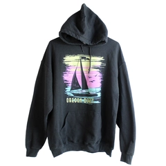 Gildan Oregon Coast Hoodie Black Women's Large Long Sleeve Sweatshirt
