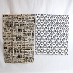 Lot of 2 Ritz & Eagle Promotions Tea Towels BBQ Grill Stained Kitchen Linens