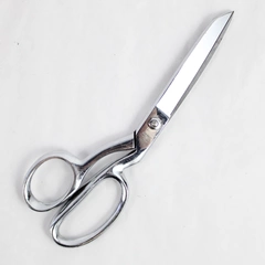 Vintage Gingher Chrome Brazil 8” Scissors Designer Fabric Shears