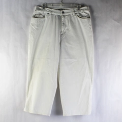 Ralph Lauren Cropped Jeans Women's Size 14W White Denim Pre-Owned