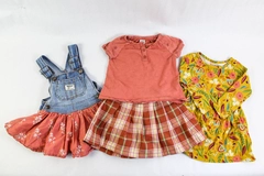 Girl's 18M Clothing Lot OshKosh Dresses Shirt & Garanimals Skirt Pre-Owned