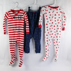 Lot of 3 Carter's Child Of Mine Infants Size 24M Two Sleepers One Jumper Love