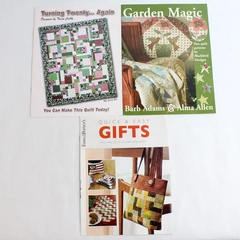 Lot of 3 Quilting Patterns Quick & Easy Gifts Garden Magic Turning 20 Again