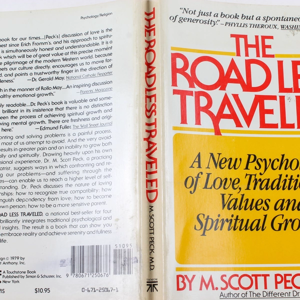 The Road Less Traveled by M. Scott Peck M.D. 1980 Touchstone Paperback Book