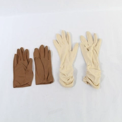 Lot of 2 Pairs Women's Gloves Cream Hansen Size 6.5 & Brown Size 7 Pre-owned