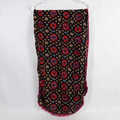 Handmade Women's Scarf Wrap Shawl Red Black Pink Crocheted Accessory
