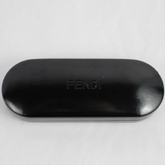 Fendi Black Hard Clamshell Glasses Case with Velvet Lining
