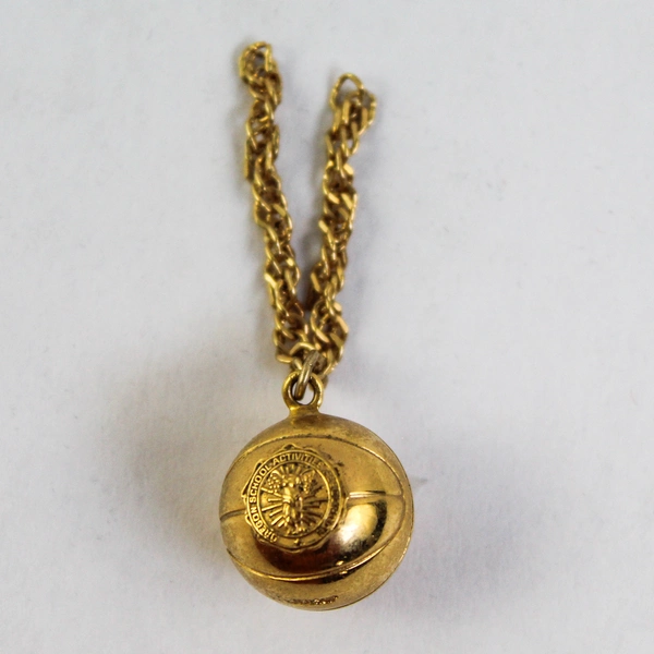 Josten's 1977 Gold Tone OSAA State Basketball Champions Pendant Broken Chain