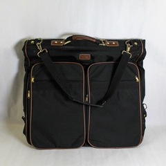 Hampshire Black Canvas Bag Case Luggage Folding Handle Travel Clothes Toiletries