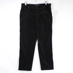 Gloria Vanderbilt Amanda Corduroy Cropped Pants Slacks Women's Size 14 Black NWT