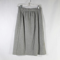 Vintage College Town Skirt Women's Size 11/12 Gray 100% Wool Back Zip Closure