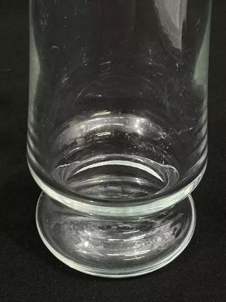 Vintage Libbey Clear Glass Footed Cylinder Vase 9 Inch Tall Planter Crafts Table