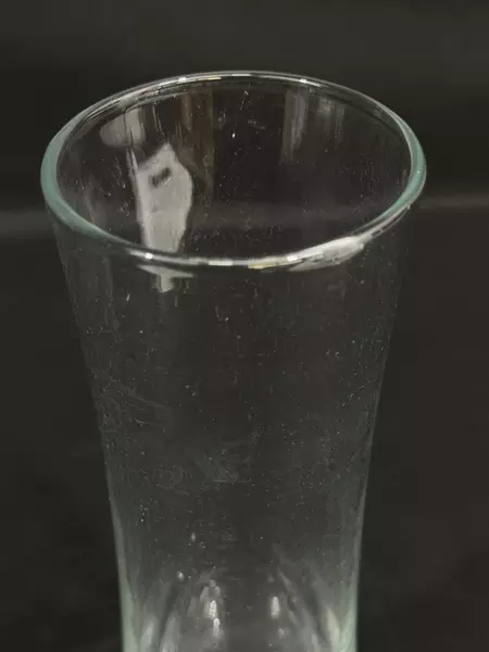 Vintage Libbey Clear Glass Footed Cylinder Vase 9 Inch Tall Planter Crafts Table