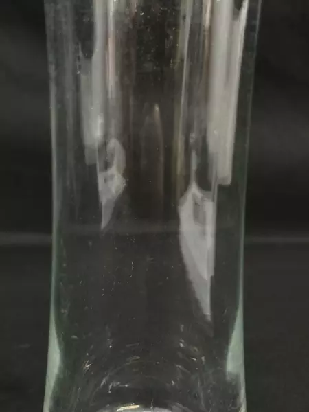 Vintage Libbey Clear Glass Footed Cylinder Vase 9 Inch Tall Planter Crafts Table