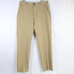 Izod Men's Pants Slacks Tan Beige Flat Front 32 X 30 Belt Loops Side Zip Pocket