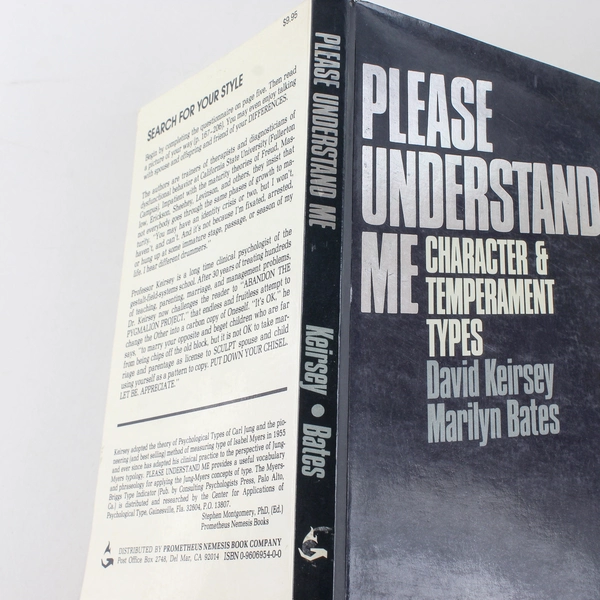 Please Understand Me by Marilyn Bates & David Keirsey 1984 Paperback