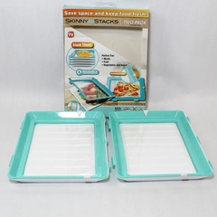 Skinny Stacks 2 Pack Trays Reusable Kitchen Storage Gadgets As Seen On TV