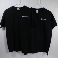 Lot of 2 Gildan Mutual Materials T Tee Shirts Men's Size L Black Short Sleeves