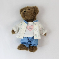 Boyds Collection Nurse Teddy Bear Plush 8.5" Brown Pre-Owned Cute