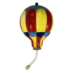 Vintage Hanging Ceramic Hot Air Balloon Hummingbird Feeder 
