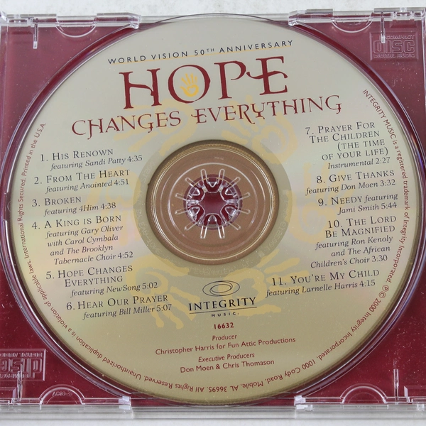 Hope Changes Everything Various Artists CD 2000 Integrity Music Pre-owned