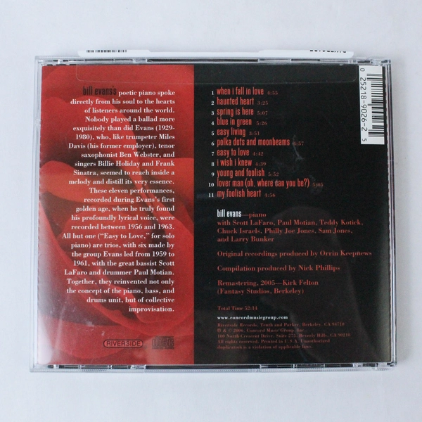 Bill Evans Plays for Lovers CD 2006 Jazz Piano Good Condition Untested