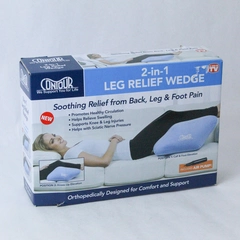 Contour 2-in-1 Inflatable Leg Knee Relief Wedge Cushion Used No Air Pump