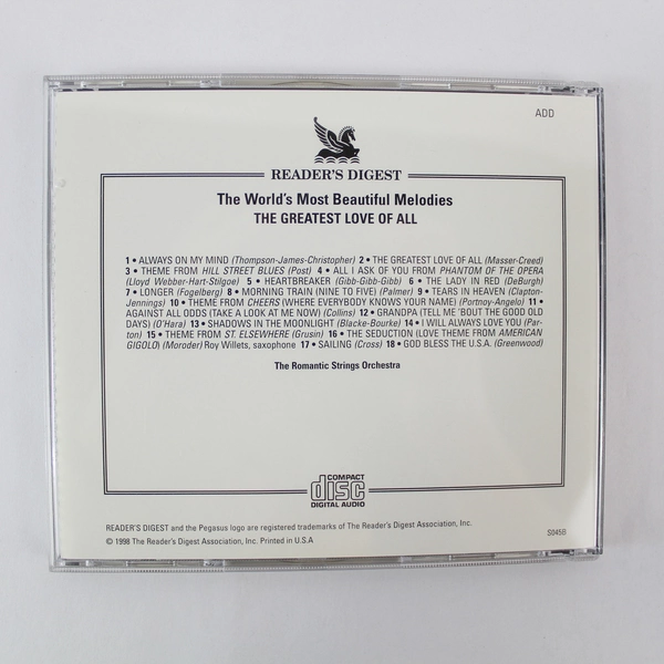 Greatest Love Of All CD World's Most Beautiful Melodies Reader's Digest 1998