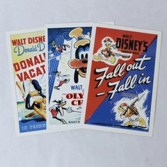 3 Disney Movie Poster Cards Olympic Champ Goofy Donald Duck Fall Out Vacation