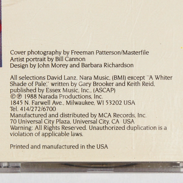 David Lanz Cristofori's Dream CD 1988 Narada Lotus ND 61021 Smooth Jazz