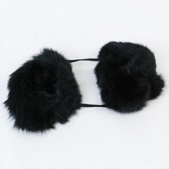 Unbranded Black Ear Muffs Faux Fur Soft Winter