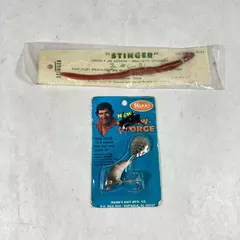 Lot Of 2 Vintage Fishing Lures Whopper Stopper Stinger And Mann's Craw George