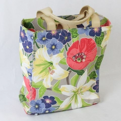 Bath & Body Works Tote Bag Lined Purse Embellished Floral Pattern Sequins Beads