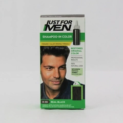 Just for Men #H-55 Real Black Shampoo-In Hair Color Single Application
