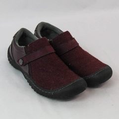 Burgundy Jsport Memory Foam Shoes Comfortable Easy Fasten Women's Size 8M
