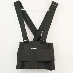 Bi-Mart Back Brace Work Belt Abdominal Support Size M Black