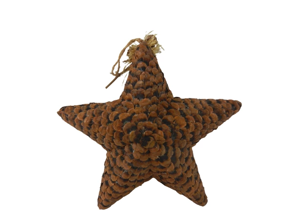 Genuine Pine Cone Star Christmas Tree Ornament Pinecone Berries