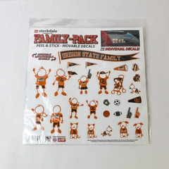 Stockdale OSU Family Pack 28 Movable Car Decals Made in USA