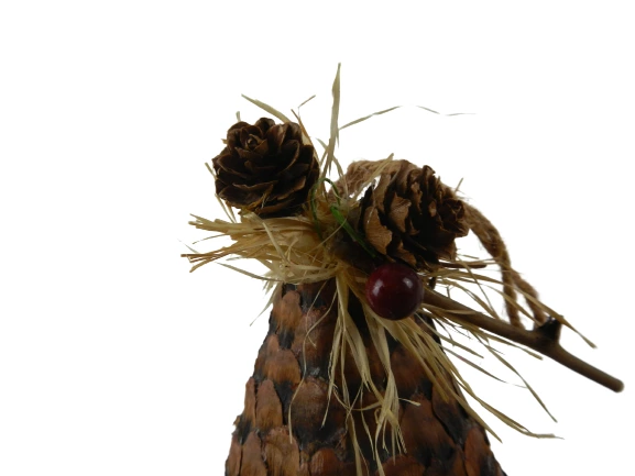 Genuine Pine Cone Star Christmas Tree Ornament Pinecone Berries