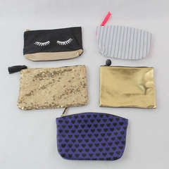 Lot of 5 Makeup Perfume Zipper Pouches