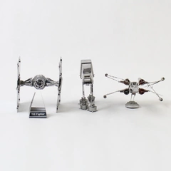 Lot of 3 Metal 3D Model Kits Star Wars Spacecraft Sci-fi Toy Collectibles