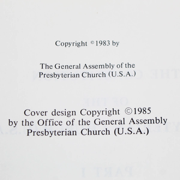 The Book of Confessions Presbyterian Church USA VTG 1983 Paperback