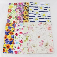 Lot of 8 Floral Design Any Occasion Gift Wrap Paper Sheets