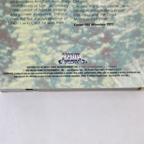 Across the Great Divide VHS 1986 Media Home Entertainment Robert Logan