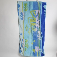 Royal Terry Fish & Seahorse Design Multicolored Beach Bath Towel 58.5x30.5"